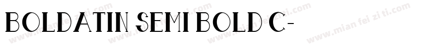 Boldatin Semi Bold C字体转换